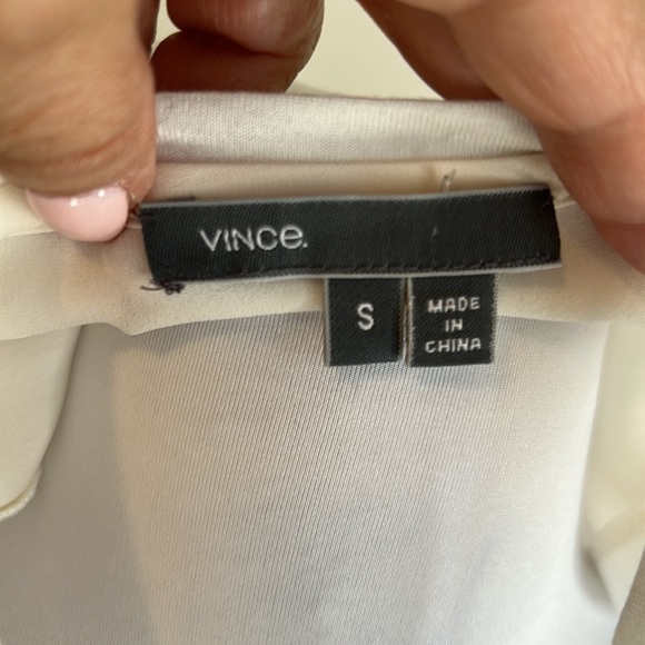 Vince Modal Silk Contrast Tank Ivory - Picture 6 of 7